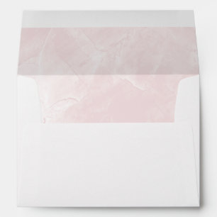Enveloppes de Mariage en marbre rose de Lily blanc