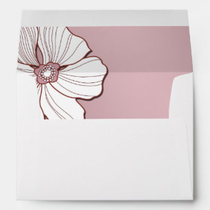 Enveloppes de Mariage floral blanc Roser Dusty