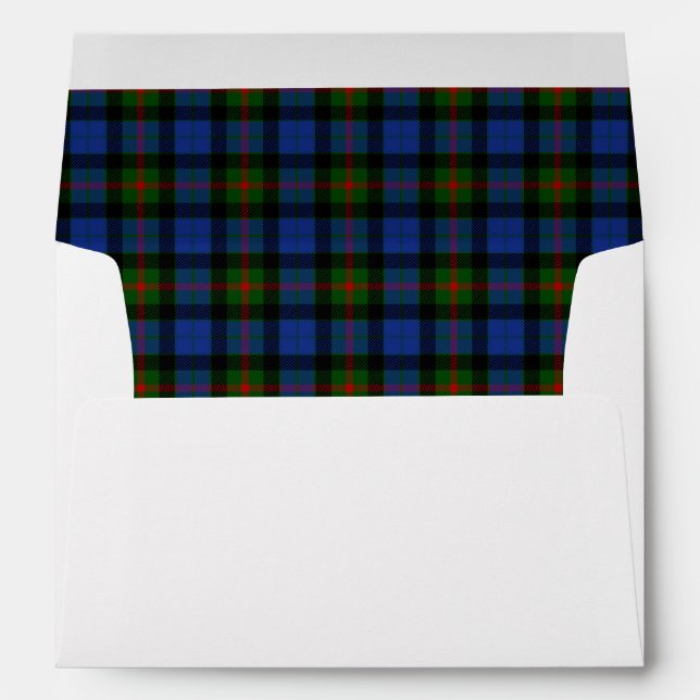 Enveloppes de Mariage Gunn Tartan (Dos (Bas))
