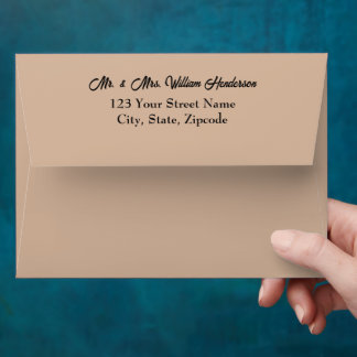 Enveloppes de Mariage Kraft Noir simples