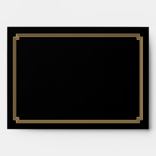 Enveloppes de Mariage noir Art Déco Great Gatsby A