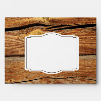 Enveloppes de mariage personnalisées en bois rusti