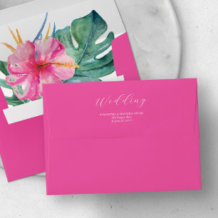 Enveloppes de mariage personnalisées Fuchsia