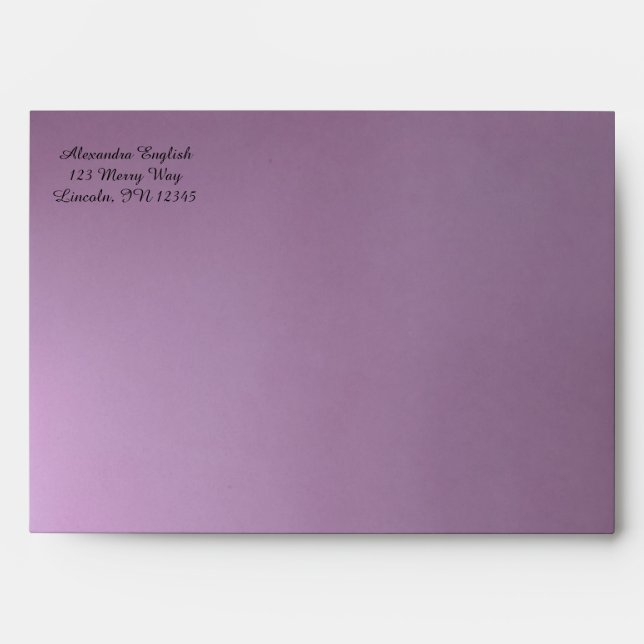 Enveloppes de Mariage pourpre personnalisées (Devant)