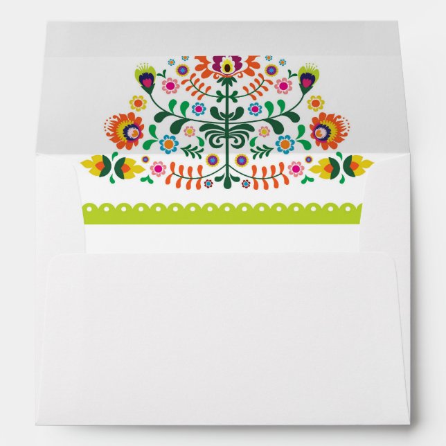 Enveloppes de Mexicain de faire-part de mariage de (Dos (Bas))