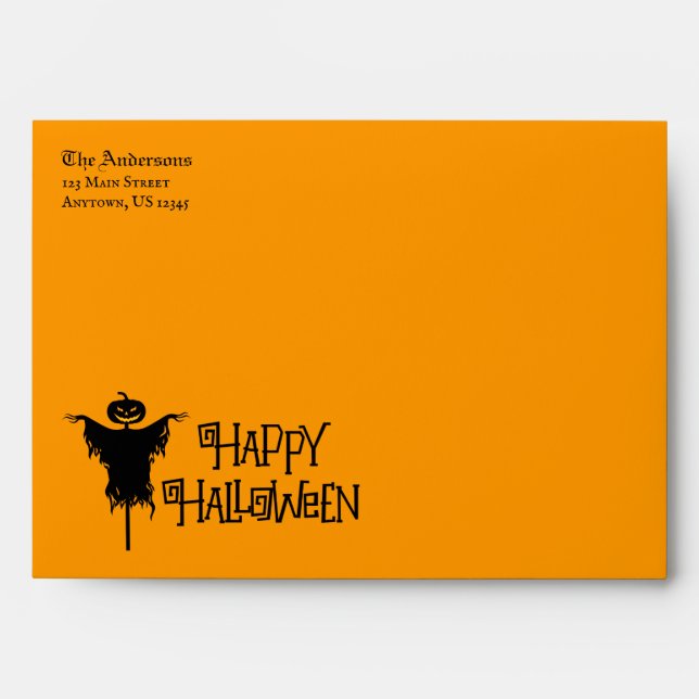 Enveloppes de moelle à moelle escarpée d'Halloween (Devant)