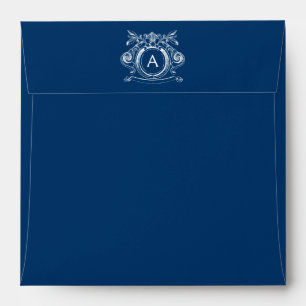 Enveloppes de monogramme Royal Blue Carré