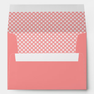 Enveloppes de Motif Coral Rose En vichy