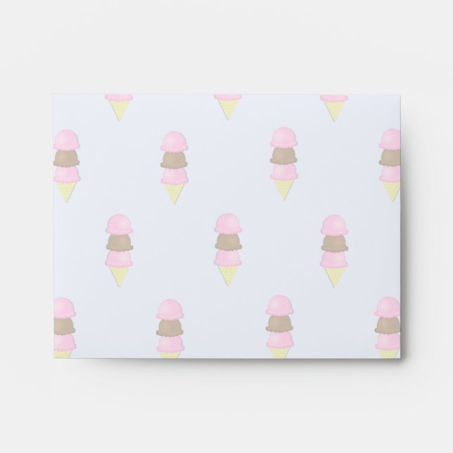 Enveloppes de motif de cornet de crème glacée (Devant)