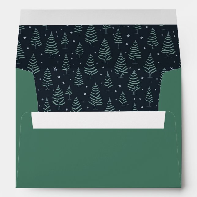 Enveloppes de Noël avec motif Arbres de Noël (Dos (Bas))