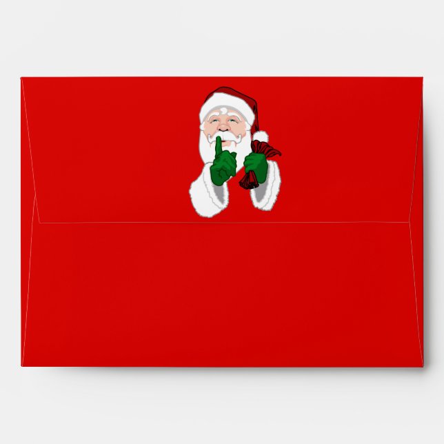 Enveloppes de Noël père Noël Enveloppes personnali (Dos (Haut rabat))