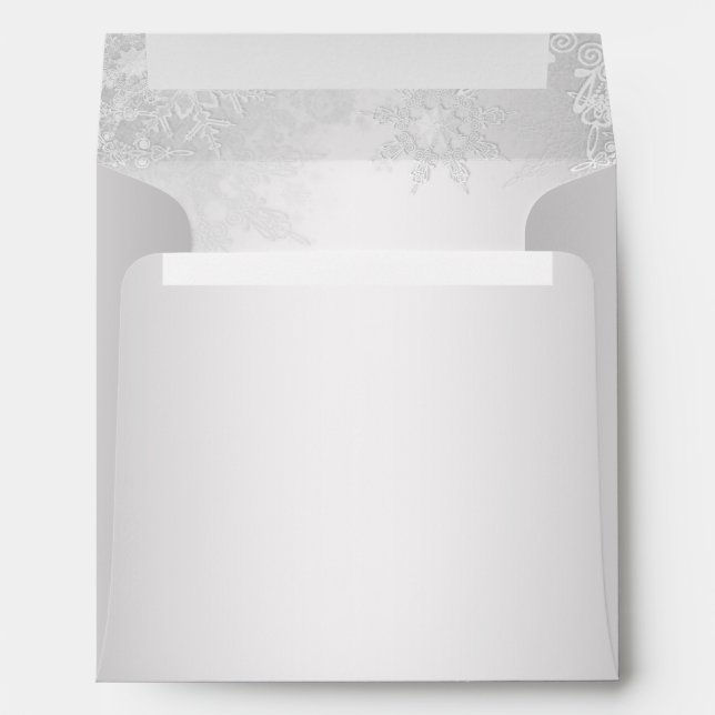 Enveloppes de Noël Silver Snowflake (Dos (Bas))