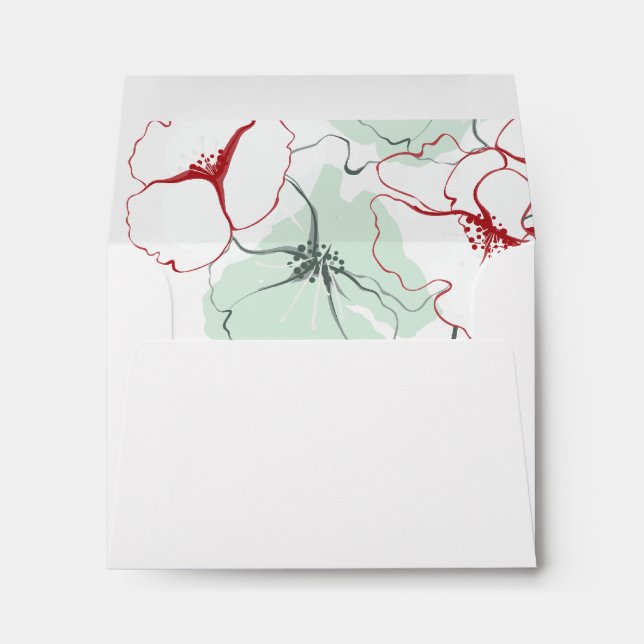 Enveloppes de papeterie personnelle florale Abstra (Dos (Bas))