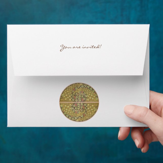 Enveloppes de peacock de vignoble Art Nouveau vint (Hand)