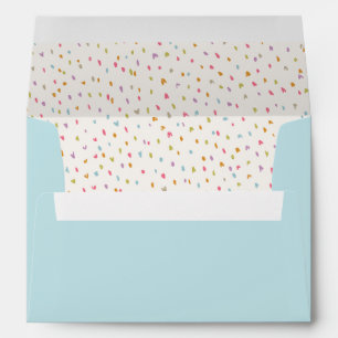 Enveloppes de point Confetti arc-en-ciel