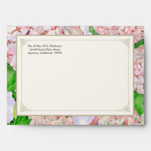 Enveloppes de rapprochement Pink Hydrangea Lace Fl