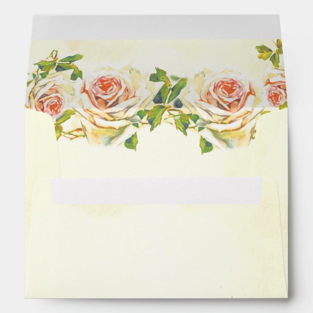 Enveloppes de Rose antique 5 x 7 (Dos (Bas))