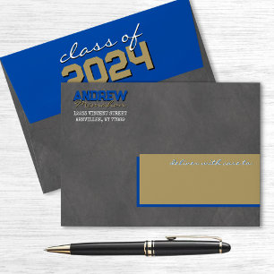 Enveloppes de tableau de bord de graduation bleu e