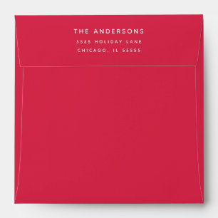 Enveloppes de vacances Red Green Modern Spruce Cus