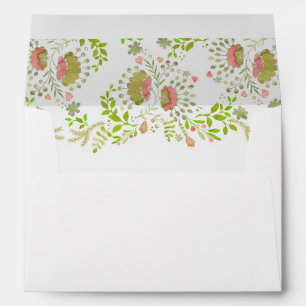 Enveloppes de Whimsical Florals de bois