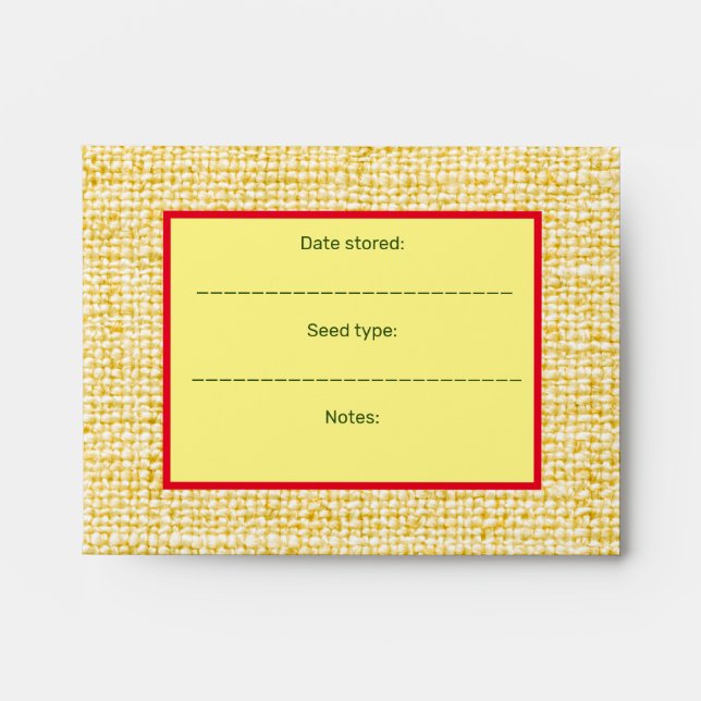 Enveloppes d'économie de semences, rustique, joli, (Devant)