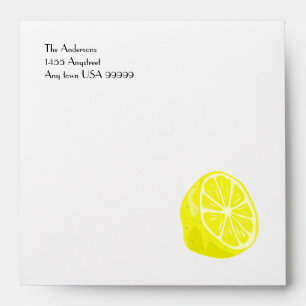 Enveloppes demi-Carrés de citron