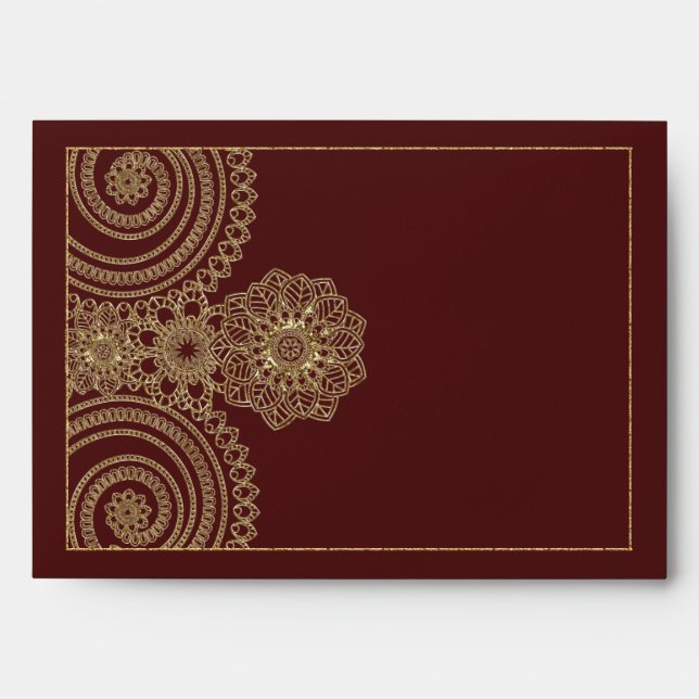 Enveloppes Dentelle d'or (enveloppe personnalisée) (Devant)