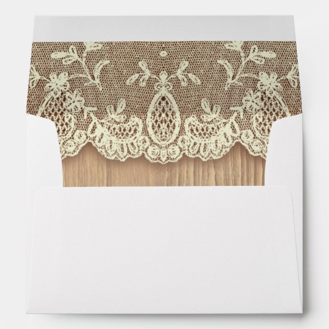 Enveloppes Dentelle et bois (Dos (Bas))