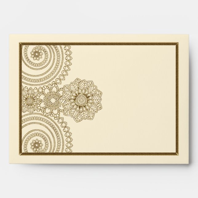 Enveloppes Dentelle Mehndi (Enveloppe pour cartes 5x7) (Devant)