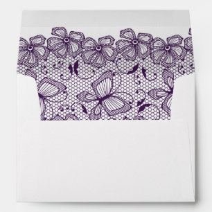 Enveloppes Dentelle motif à papillons