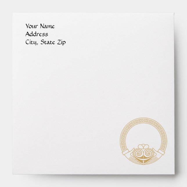 Enveloppes Design celtique avec Mariage Claddagh (Devant)