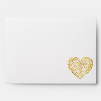 Enveloppes Design de coeur doré