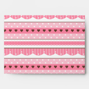 Enveloppes Design Motif rose pâle et mignon