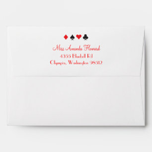 Enveloppes Destiny Las Vegas Faire-part de mariage Red Black