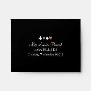 Enveloppes Destiny Vegas Mariage Gold Parties scintillant Env
