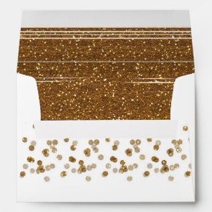 Enveloppes d'invitation à l'or broyées de White Fa