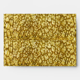 Enveloppes d'invitation de fête Glam Gold Leopard