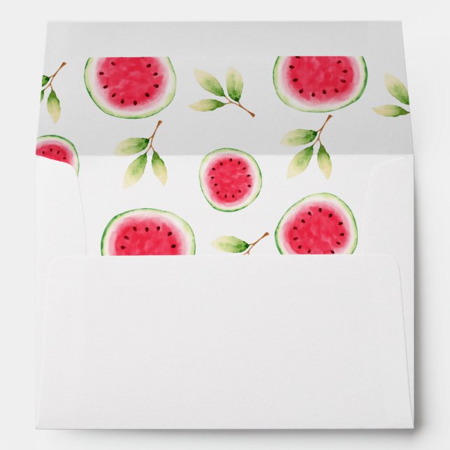 Enveloppes d'invitation de pastèque (Dos (Bas))