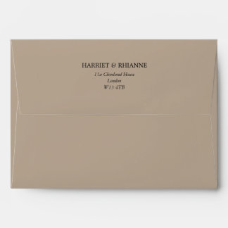 Enveloppes d'invitation de retour d'adresse de cha