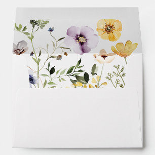 Enveloppes d'invitation fleurs sauvages 5x7