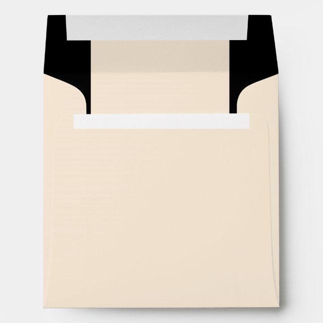 Enveloppes d'Invitation Mariage Chic Black & Cream (Dos (Bas))