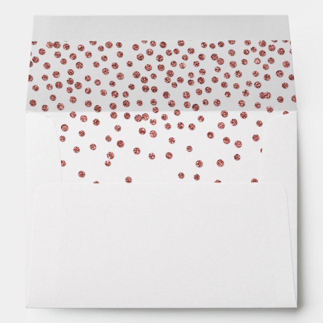 enveloppes d'invitation rayées par confettis roses (Dos (Bas))
