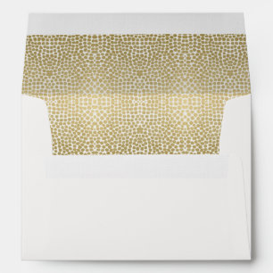 ENVELOPPES DOIGTS BLANCS D'OR GLAMOREUX MONOGRAMME MOSAÏQUE