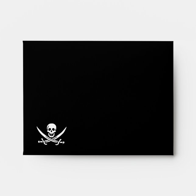 Enveloppes Drapeau Jolly roger de pirate (Devant)