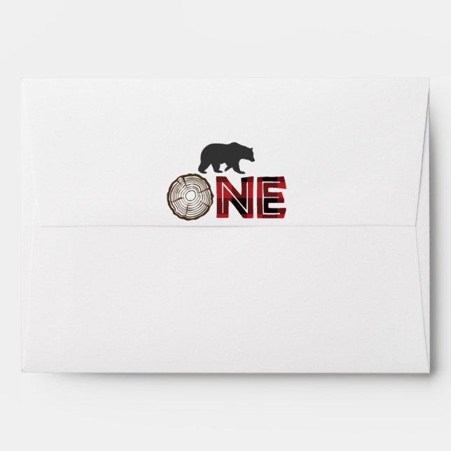 Enveloppes du premier anniversaire du bûcheron - O (Dos (Haut rabat))