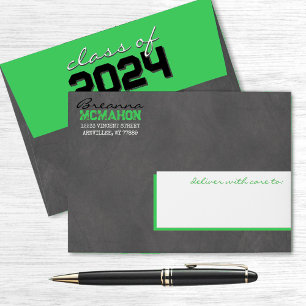 Enveloppes du tableau de bord de graduation vert