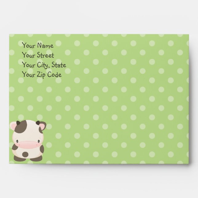 Enveloppes Dupe l'enveloppe 2 de MOO-Vache à ferme (Devant)