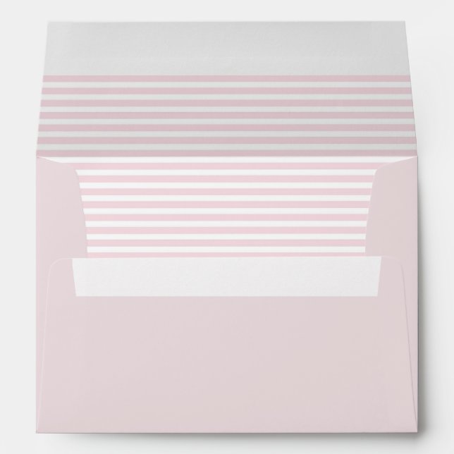 Enveloppes Dusty Rose et blanc rayé (Dos (Bas))