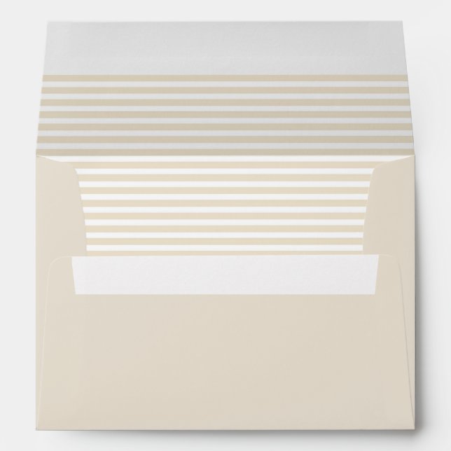 Enveloppes Écru et blanc rayé (Dos (Bas))