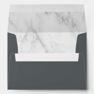 Enveloppes Elégant Charcoal Grey and Marble